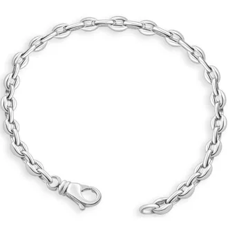 Pompeii3 Mens 14k Gold (18gram) or Platinum (33gram) 5.5mm Link Bracelet 8.5
