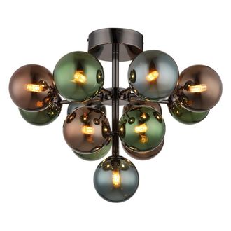 Globo Lighting Plaf&oacute;n - Grappy - Multicolor - Vidrio - &Oslash; 56cm - G9