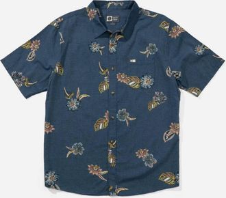 Salty Crew Mens Session Short Sleeve Woven Shirt In Channel Blue