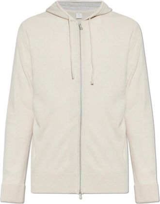 Eleventy Cashmere Vest met Capuchon - Heren - Cashmere truien - Beige - 2XL - Kasjmier - Truien & Vesten