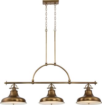 Quoizel Elstead Emery - Lampadario A Sospensione A 3 Luci In Ottone Anticato, E27