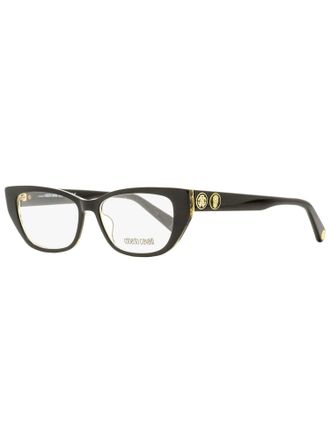 Roberto Cavalli Womens Cateye Eyeglasses RC5108 005 Black/Gold 52mm