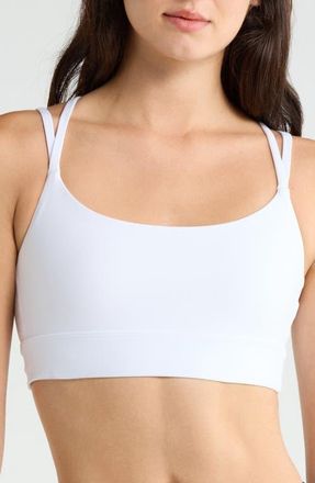 Beyond Yoga Spacedye Back to It Strappy Sports Bra in Cloud White at Nordstrom, Size X-Small