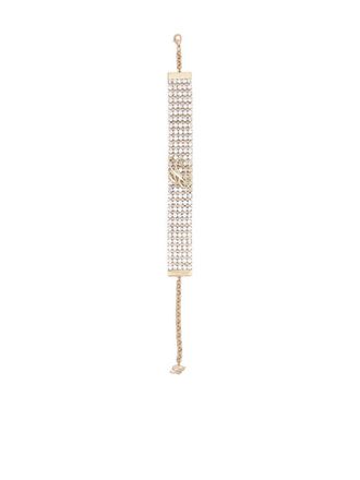 Blumarine crystal-embellished necklace - women - Metal (Other) - One Size - Gold