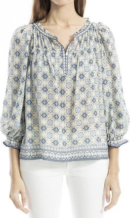 Max Studio V-Neck Puff Sleeve Top