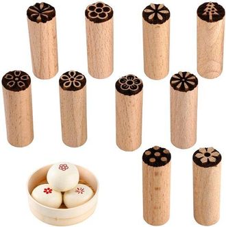OEM Dailygoods - 10 Sellos De Madera Para Arcilla Y Cer&aacute;mica Para Manualidades
