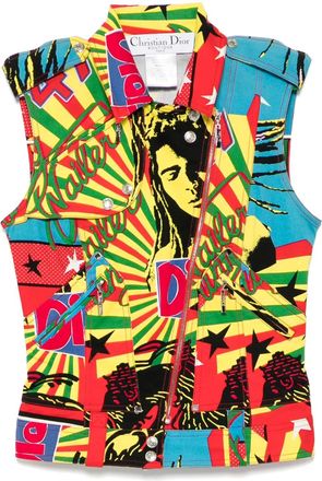 Dior Gilet con stampa 2004 - Giallo