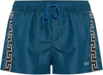 Versace Zwemshorts - Heren - Strandmode - Blauw - L - Leer - Badmode