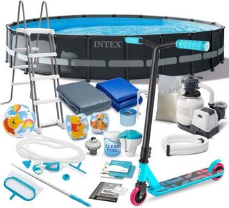 OEM Piscina De Jard&iacute;n Con Estructura 610x122cm 20en1 Intex 26334 + Patinete Gratis