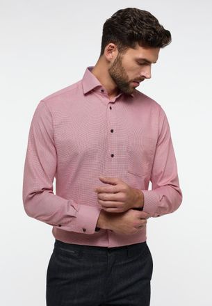 Eterna Langarmhemd ETERNA MODERN FIT, Herren, Gr. 42, Normalgr&ouml;ssen, rusty rot, 100% cotton, tailliert, Manschette, Hemden Langarmhemd