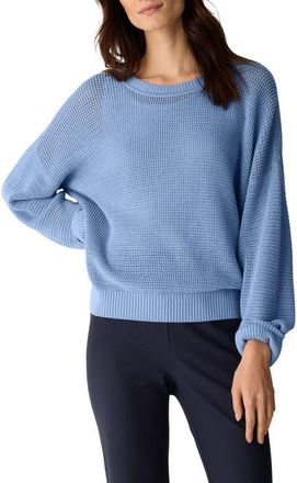 Eileen Fisher Organic Cotton & Tencel Lyocell Crewneck Sweater in Skylight at Nordstrom, Size Xx-Small
