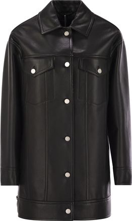 Max Mara Girino Nappa Leather Over Jacket
