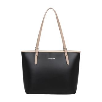 Lancaster Gladde Tote Tas - Dames - Tassen - Zwart - Maat: ONE Size Leer