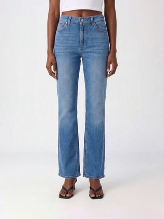 Pantaloni Torino Jeans flared a vita media in denim di cotone modello 5 tasche