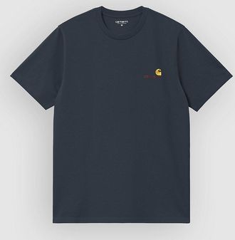 Carhartt Work in Progress American Script T-Shirt blau