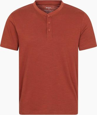 Mountain Warehouse Mens Mountain Warehouse Mens Hasst Organic T-Shirt - Red/Orange/Brown - Size: 40