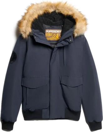 Superdry Everest Donsjas - Heren - Winterjassen - Blauw - L - Polyester - Jassen