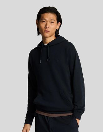 Lyle & Scott Lyle And Scott Mens Superfine Cotton Loopback Hoodie - Navy - Size: 40