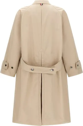 Thom Browne Water-Repellent Cotton Trench Coat - Beige