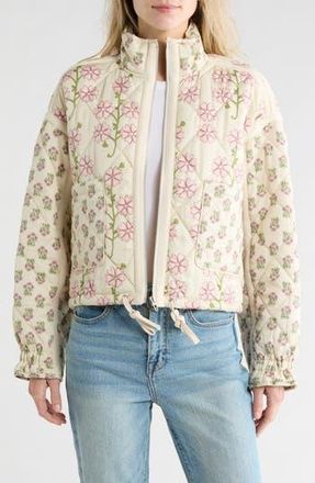 Blank NYC Bloom Bash Quilted Bomber Jacket in Wild Roses at Nordstrom Rack, Size X-Small