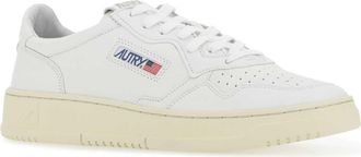 Autry Mens White Leather Medalist Sneakers Gg04