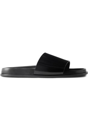 サンダル Saint Laurent  Slippers and Clogs Men Suede Pink/Fluo Pink BALENCIAGA Agneau Arena Cagole 110mm Sandals 38 Fluo Pink