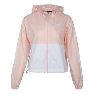 Nike (WMNS) Nike Woven Jacket Pink/White Red CJ7345-664