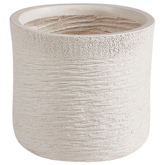 Beliani Beliani - Maceta De Mezcla De Arcilla Beige Claro 26 Cm Fibra Resistente Intemperie Samos