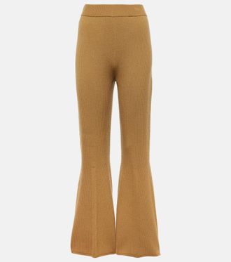 Joseph Wool-blend knit flared pants