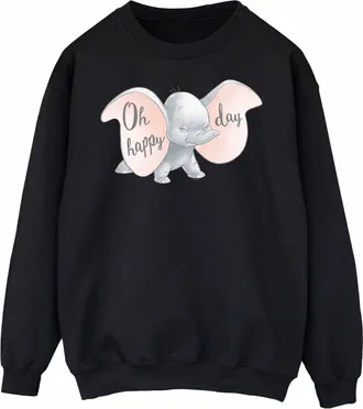 Disney Dames/Dames Dumbo Happy Day Sweatshirt (Zwart)