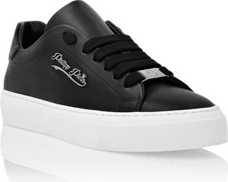 Philipp Plein Nappa Leather Lo-Top Sneakers Signature