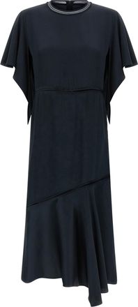 Fabiana Filippi Ruffle Dress Abiti Blu-Donna