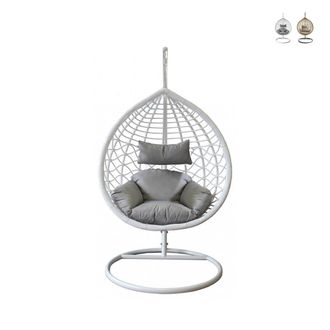 COSMA Silla Colgante Mecedora De Metal Panarea - Blanco