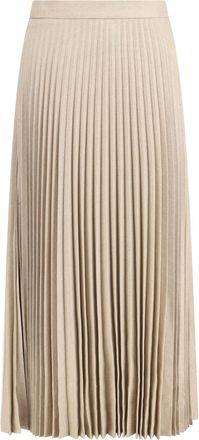True Royal Pleated Wool Skirt