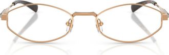 Michael Kors Palo Alto 56mm Oval Sunglasses in Shiny Beige Gold /Grey at Nordstrom