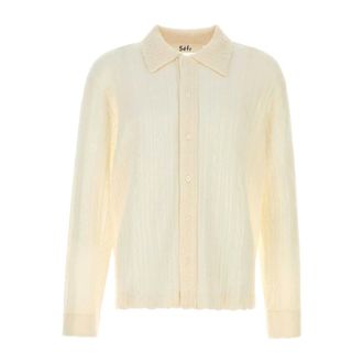 S&eacute;fr Cardigans, male, White, Size: XL Riku Shirt