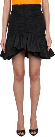 Patou Black Textured Mini Skirt