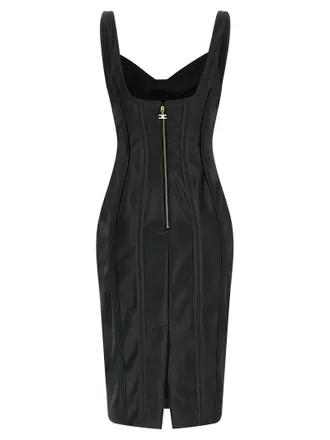 Elisabetta Franchi Corset Bustier Dress - Black