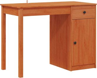 vidaXL Escritorio Marr&oacute;n Cera 100 X 50 X 74 Cm Pino Macizo Vidaxl