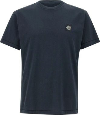 Stone Island Ss Patch Logo Cotton T-Shirt