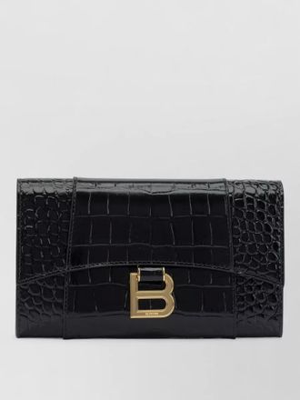Balenciaga leather clutch bag
