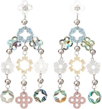 Tory Burch Forget Me Not Chandelier Earrings in Tory Silver /Multi at Nordstrom