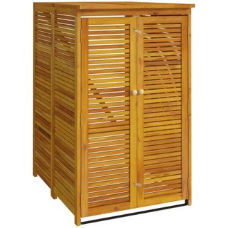 vidaXL Cobertizo Para Cubo De Basura Madera Maciza Acacia 70x89x117 Cm Vidaxl