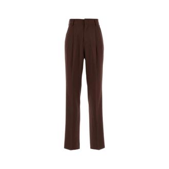 ARMARIUM Celia Rechte Broek - Dames - Straight fit broeken - Bruin - 2XS - Wol - Broeken
