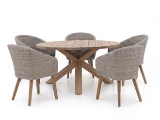 Intenso Furniture Intenso Tropea/ROUGH-Y &oslash;150cm dining tuinset 6-delig