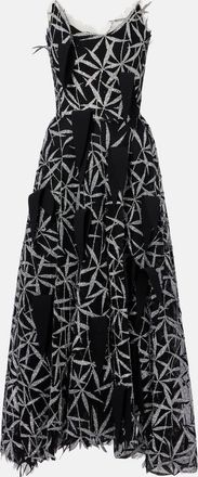 Maticevski Abito lungo Axis con glitter