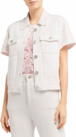 Barrie Oversized Sleeveless Denim Jacket In Niveous