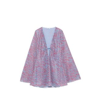 Os&eacute;ree Zebra-print Mini Dress