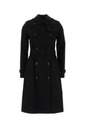 Burberry Black Shirt Collar Trench Coat