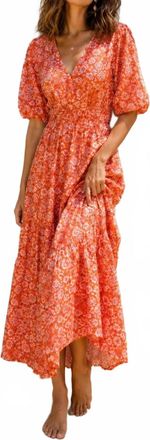 The Korner Bloom Maxi Dress In Orange